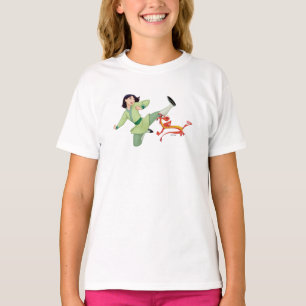 T-shirt Mulan et Mushu Kicking