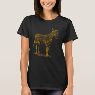 T-shirt Mule Pour Femmes Cheval D'Âne Fille Hybride