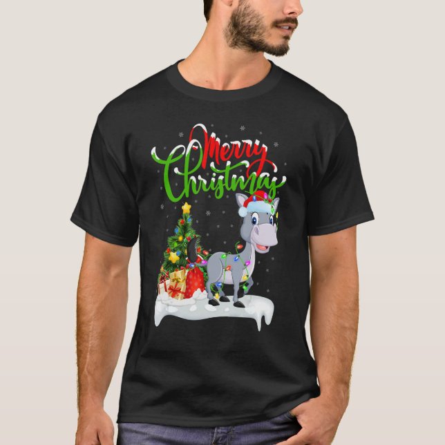 T-shirt Mule   Xmas Decorations Santa Mule Christmas (Devant)