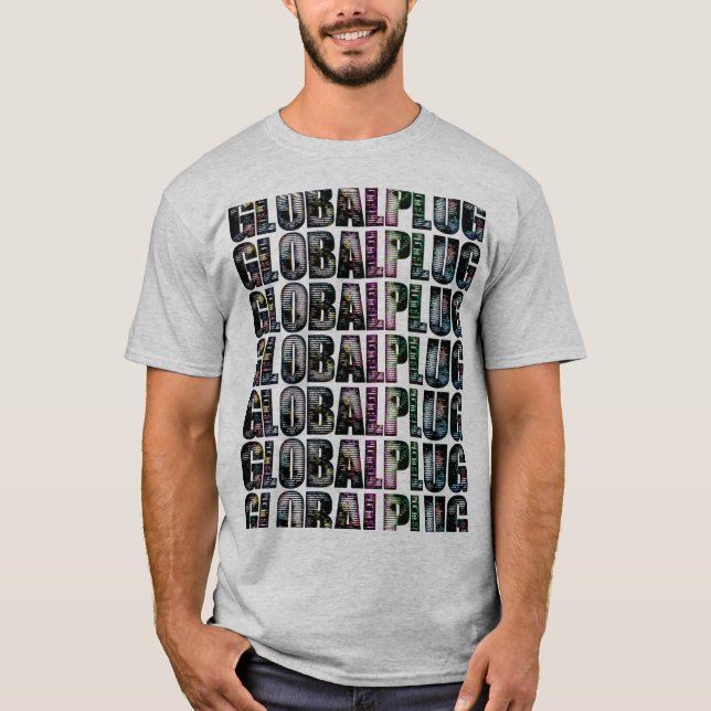T-shirt multi gris de globalplug de couleur (Devant)