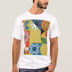 T-shirt Multicolor Géométrique : Arrière - plan local de f