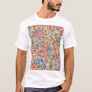 T-shirt Multicolore Paisley Imprimer Motif Batik