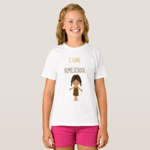 T-shirt Multiculturale Espagnole fille I love home école T