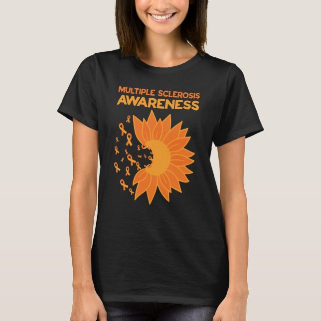 T-shirt Multiple Sclerosis Awareness Month Orange Ribbon a (Devant)
