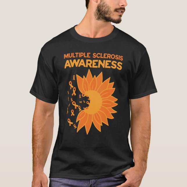 T-shirt Multiple Sclerosis Awareness Month Orange Ribbon a (Devant)