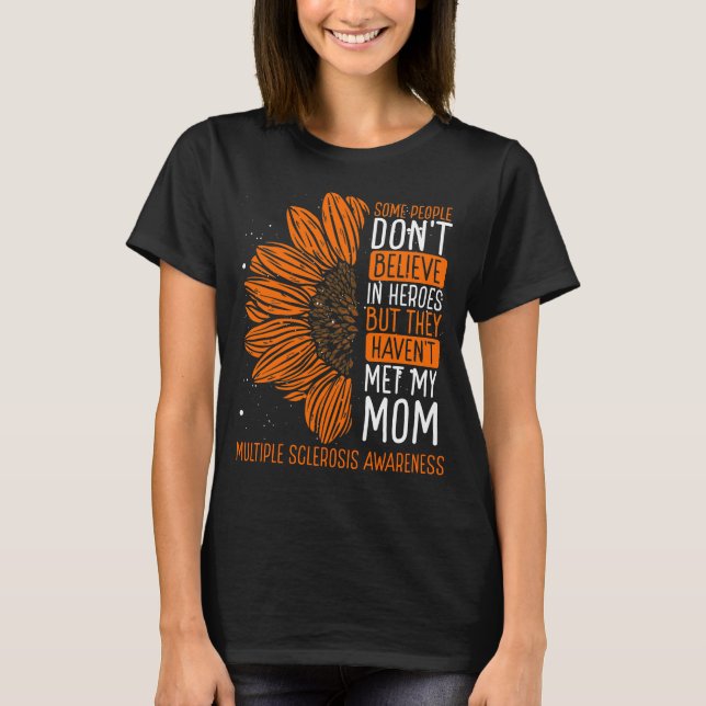 T-shirt Multiple Sclerosis Awareness Ribbon Mom Warrior (Devant)