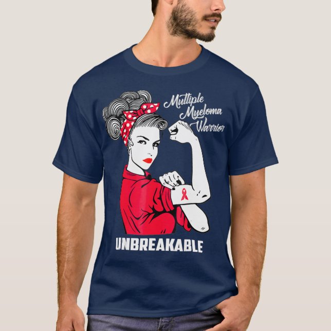 T-shirt Multiples myélomes Guerrier Indestructible Conscie (Devant)