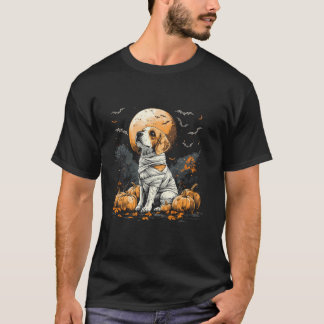 T-shirt Mummy Beagle Citrouille Scary Halloween Amoureux d