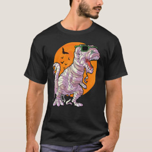 T-shirt Mummy Dinosaur Halloween Pour Hommes Garçons Dino