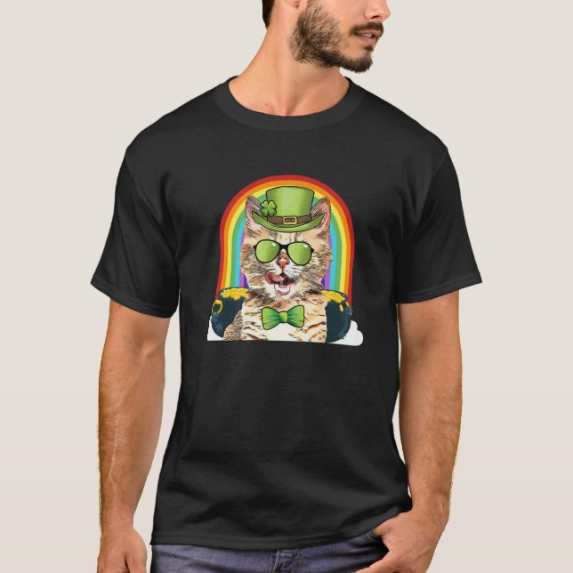 T-shirt Munchkin Cat Leprechaun Jour de la Saint Patrick d (Devant)