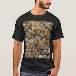 T-shirt Mur en pierre de gravier : Design décoratif