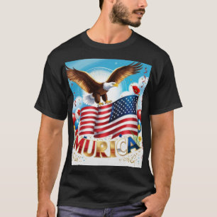 T-shirt Murica MAGA Memorial Day Patriotique USA Mérique