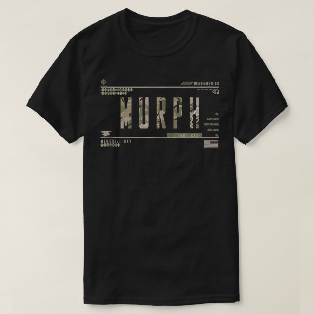 T-shirt Murph Memorial Day Workout WOD badass military wor (Design devant)