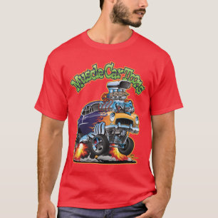 T-shirt Muscle Car Toons Automotive Cartoon Comic Book Cov