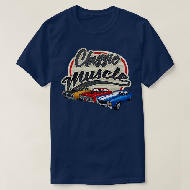 T-shirt Muscle classique voiture Moteur Pièces de voiture  (Design devant)
