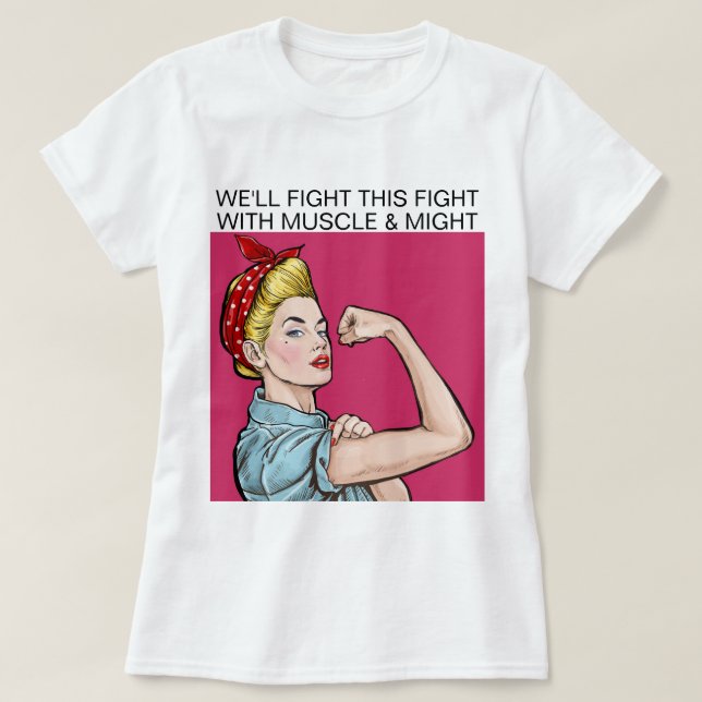 T-shirt Muscle de sensibilisation au cancer et Might c SRF (Design devant)