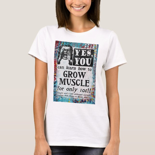 T-Shirt Muscle - Drôle Vintage Ad (Devant)