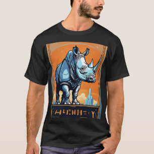 T-shirt Muscle Rhino Bouncer : Conception futuriste du log