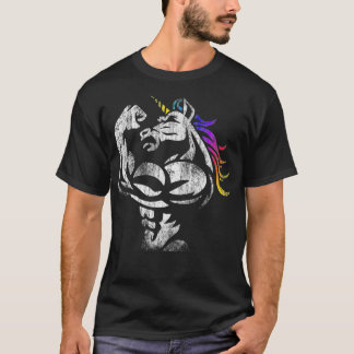 T-shirt Muscle Unicorne entraînement Fête des pères cadeau