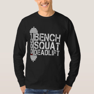 T-shirt Musculation Banc de musculation Squat Développé co