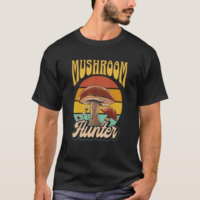 T-shirt Mushroom Hunter Picking Collect Picker Collecting (Devant)