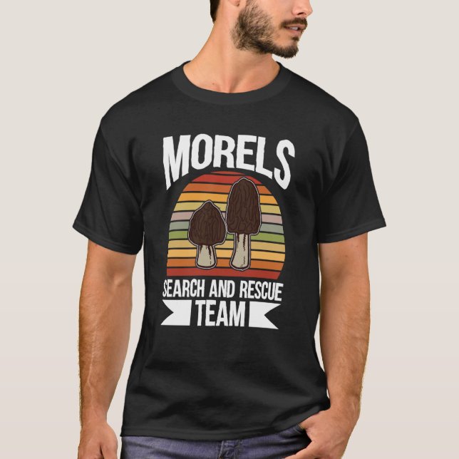 T-shirt Mushroom Hunting Morels Search And Rescue Team (Devant)