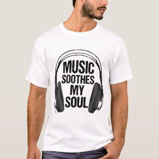 T-shirt Music Is My Soul – Dark Grunge Music Lover Design