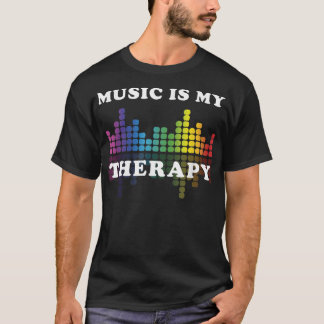 T-shirt Music Is My Therapy Equalizer Dj Cool 1869