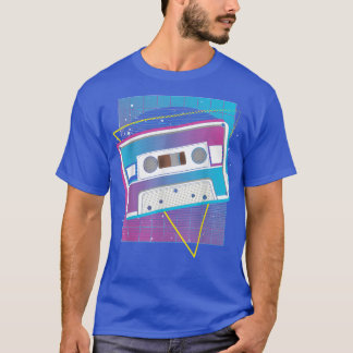 T-shirt Music Lover 80s Art Vaporwave Synthwave Retro Cass