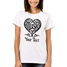 Music Lover Elegant Scrolled Heart Personalized