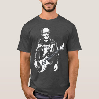 T-shirt Music Lover Guitar Player Frankenstein Rocker funn