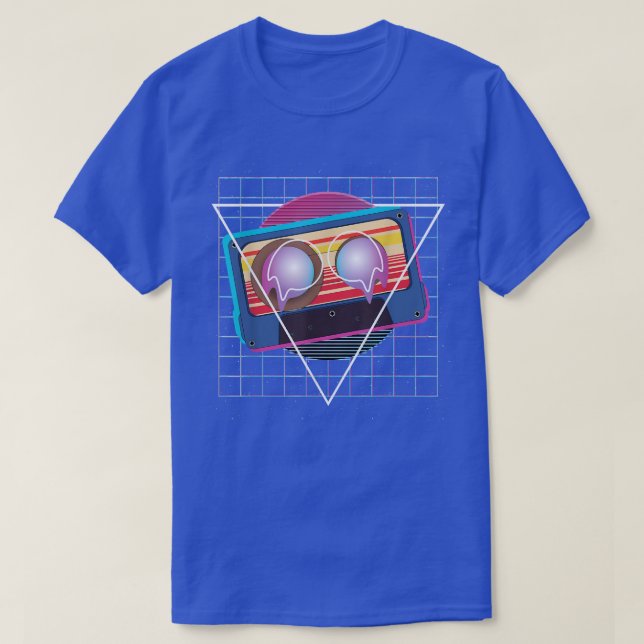 T-shirt Music Lover Vaporwave Synthwave 80s (Design devant)