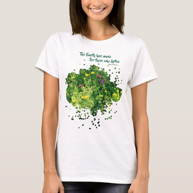 T-shirt Music Of Nature Inspirational Quote  (Devant)