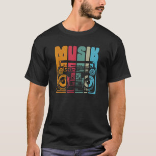 T-shirt Music old radio and mobile stereo system