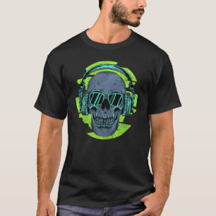 T-shirt Music Skull Graphic Tee Musician Party Festival