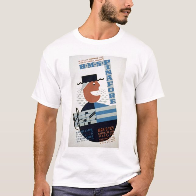 T-shirt Musical de chasuble de voie HMP WPA 1939 (Devant)