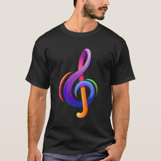 T-shirt Musical Treble Clef Notes musicales G Clef