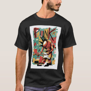T-shirt Musicien de musique punk guitare abstraite rock ra