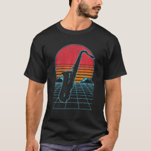 T-shirt Musicien de saxophone Jazz Music 90S 80S Rétro Vin