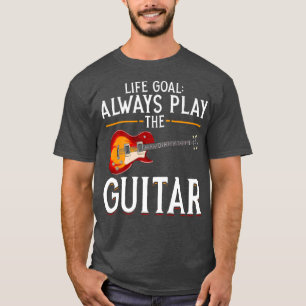T-shirt Musicien Guitariste Vie Objectif Guitare Lecteur M