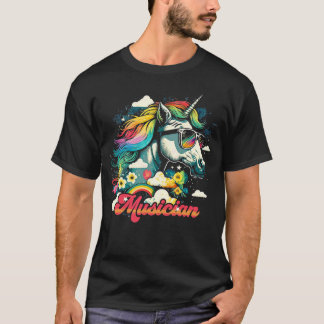 T-shirt Musicien Rainbow Unicorn