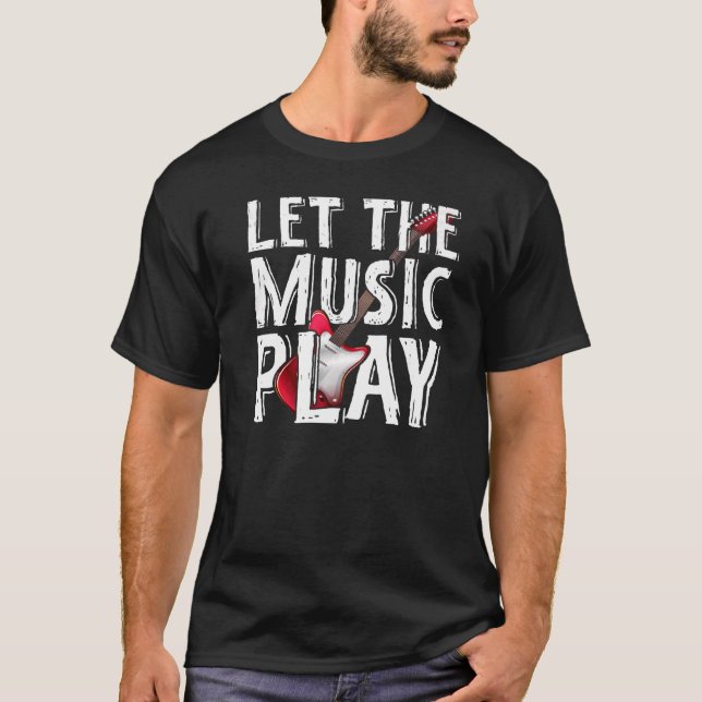 T-shirt Musicien Rock'n Roll Guitare Hardrock (Devant)