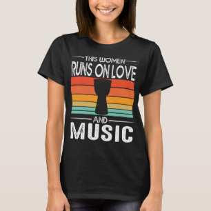 T-shirt Musicienne Djembe Vintage Goblet Drum