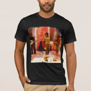 T-shirt Musiciens de rue jouant de la guitare Mandoline et