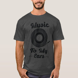 T-shirt Musique à mes oreilles Joueur record Vinyl 1991