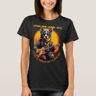 T-shirt Musique à rouleaux de Rock'n avec guitare électriq