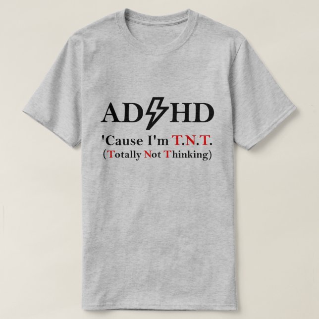 T-shirt Musique ADHD et Rock. (Design devant)