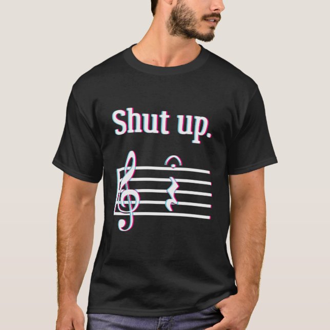 T-shirt Musique amusante Cadeau Fermer Quartier Repos Vête (Devant)