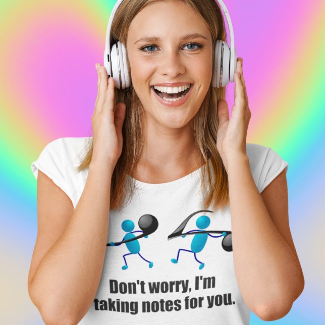T-shirt Musique amusante, prise de notes (Créateur téléchargé)