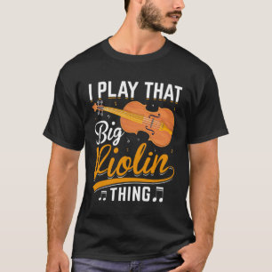 T-shirt Musique Bhelp Je joue ce gros violon double